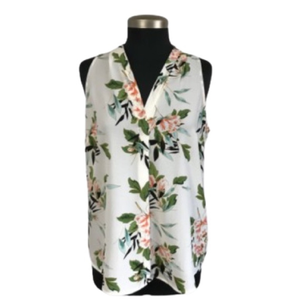 Eliane Rose Sleeveless Floral Blouse / Medium - Picture 1 of 2